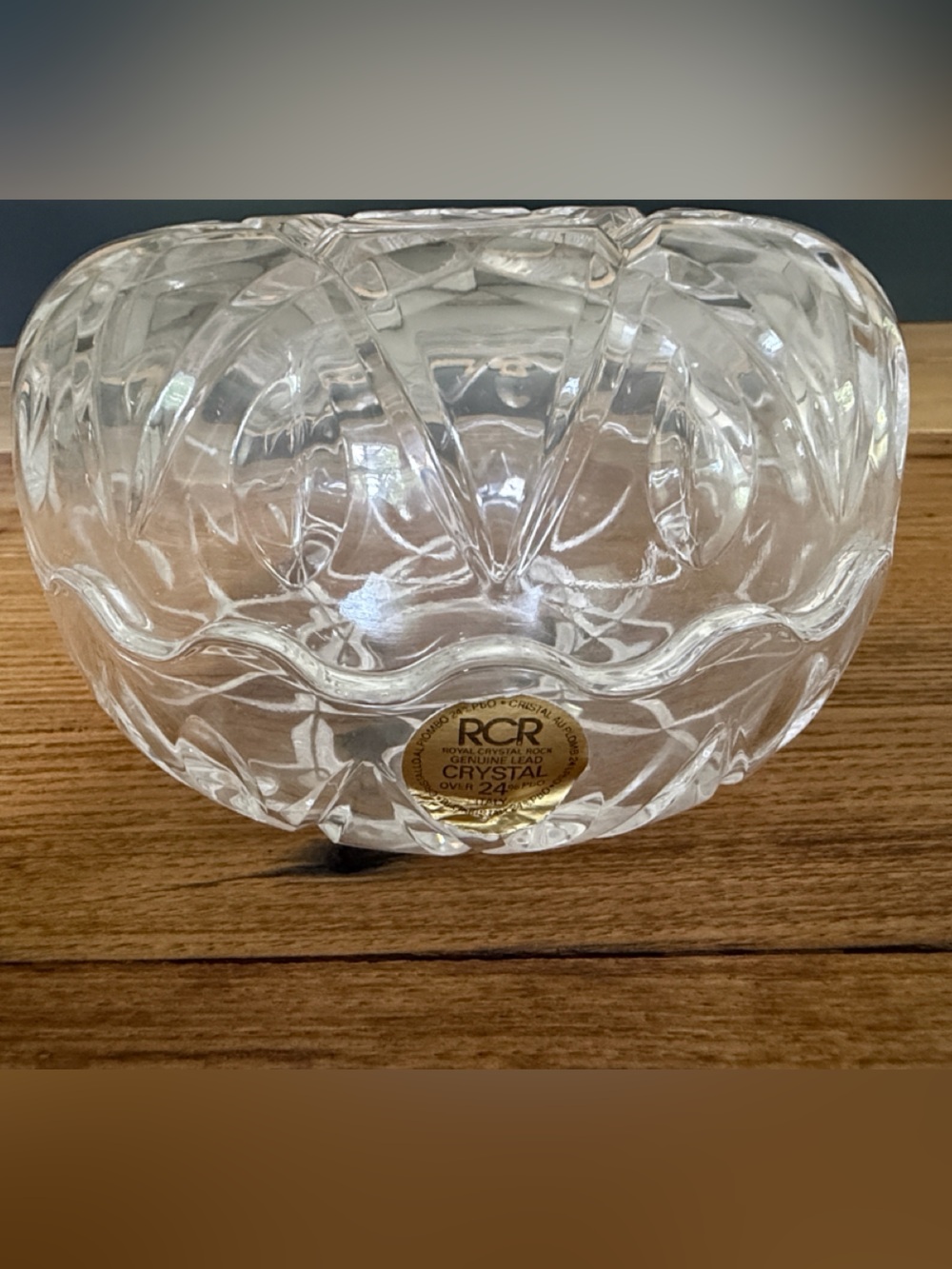NIB RCR Royal Crystal Rock 24% Lead Crystal "Anyuse 200" 2 Piece Set